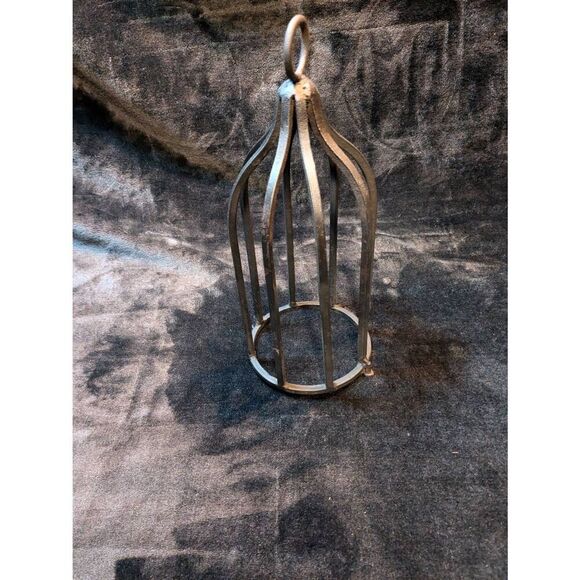 Vintage iron rod light bird cage. 12x6